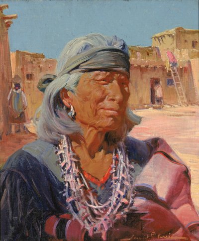 Stary człowiek z Zuni, arcykapłan Cacique, 1924. autorstwa Gerald Cassidy