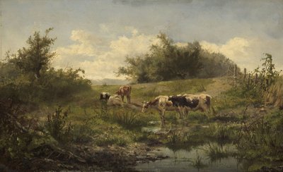 Krowy nad stawem autorstwa Gerard Bilders