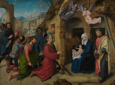 Pokłon Trzech Króli (kopia według Hugo van der Goes) autorstwa Gerard David