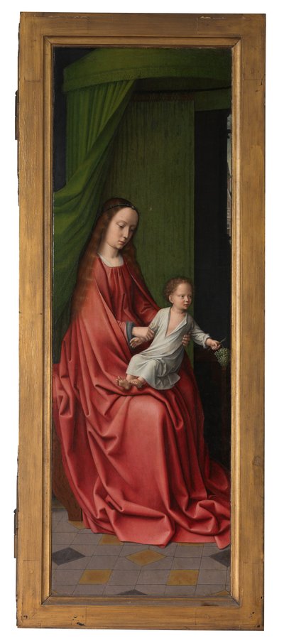 Panel zewnętrzny Chrztu Chrystusa, ok. 1502-08 (olej na desce) autorstwa Gerard David