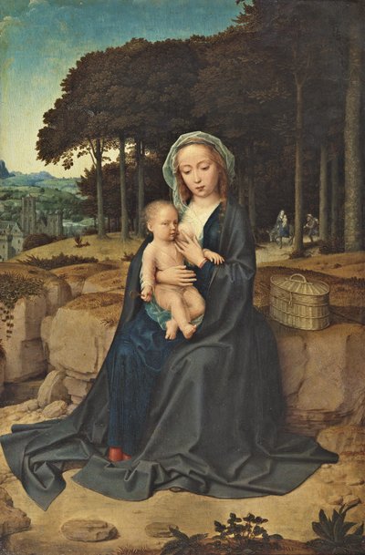Odpoczynek podczas lotu do Egiptu autorstwa Gerard David