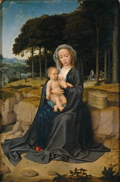 Odpoczynek podczas lotu do Egiptu autorstwa Gerard David