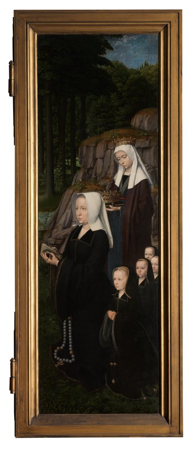Prawy panel Chrztu Chrystusa, ok. 1502-08 (olej na desce) autorstwa Gerard David