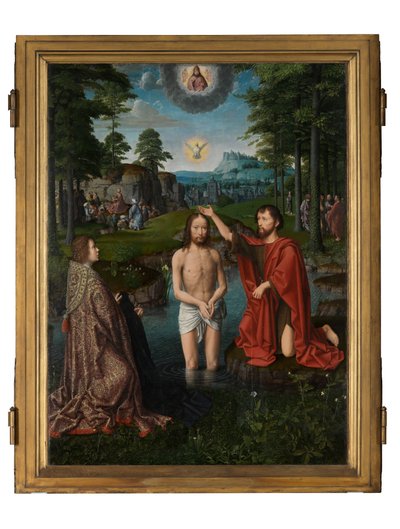 Chrzest Chrystusa, ok. 1502-08 (olej na desce) autorstwa Gerard David