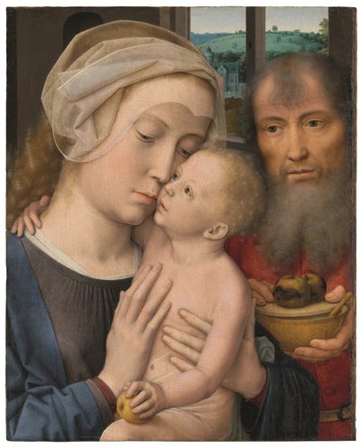 Święta Rodzina (olej na desce) autorstwa Gerard David