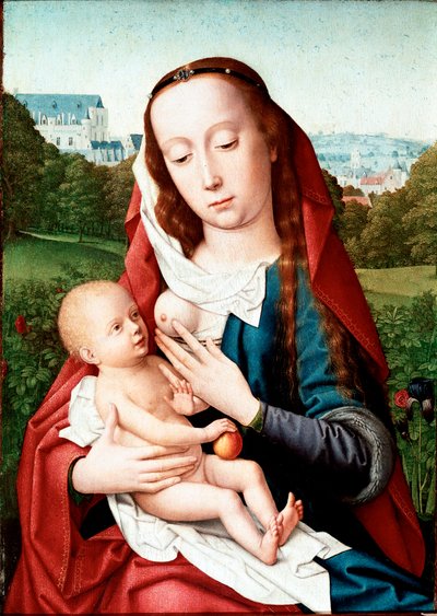 Obraz Virgin and Child autorstwa Gerarda Davida (1460-1523) Madryt, Musee Lazaro Galdiano autorstwa Gerard David