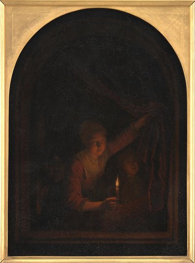 Dziewczyna ze świecą autorstwa Gerrit Dou