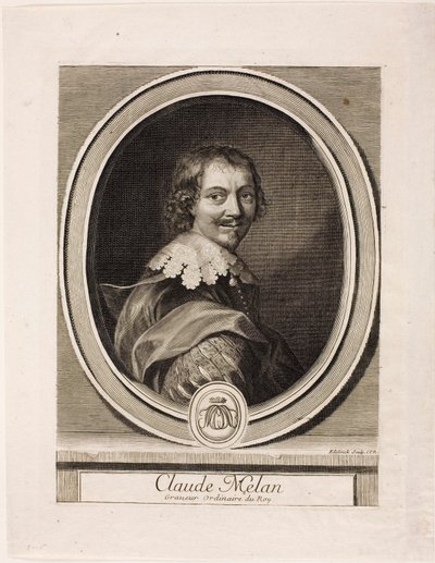 Claude Mellan autorstwa Gérard Edelinck