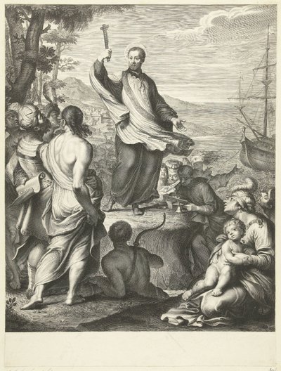 Święty Franciszek Ksawery autorstwa Gérard Edelinck