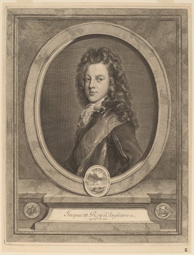 Jakub III, książę Walii autorstwa Gerard Edelinck after François de Troy