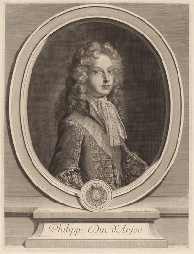 Filip, książę Andegaweński autorstwa Gerard Edelinck after François de Troy