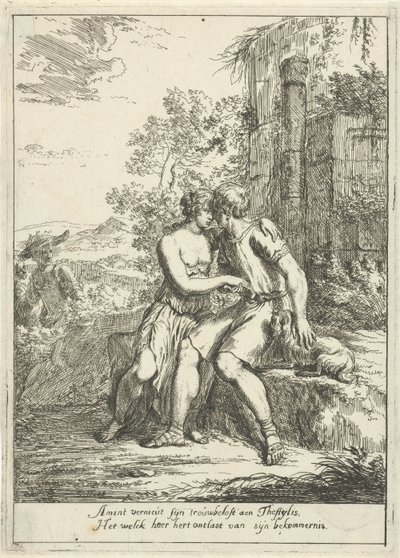 Aminta i Thestylis autorstwa Gerard Hoet (I)