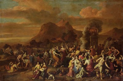 Adoracja Złotego Cielca autorstwa Gerard Hoet