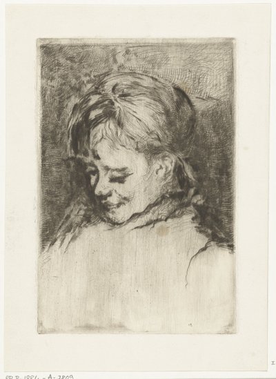 Portret dziewczynki po lewej autorstwa Gerard Jan Bos