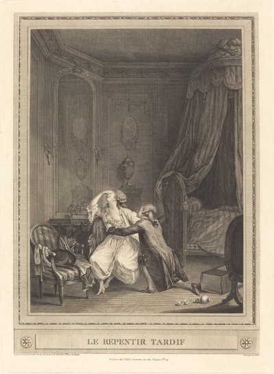 Późna pokuta autorstwa Gerard Rene Le Vilain after Nicolas Lavreince