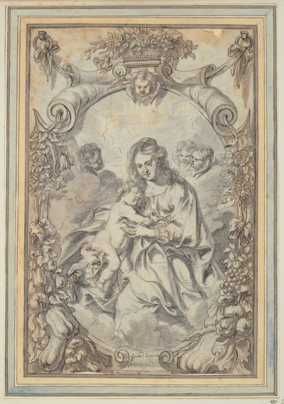 Madonna w ozdobnej ramie autorstwa Gerard Seghers