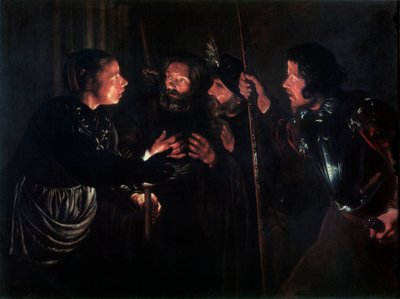 Odmowa św. Piotra, 1620s. autorstwa Gerard . Seghers