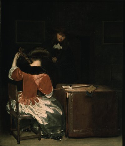 Lekcja muzyki autorstwa Gerard, Ter Borch