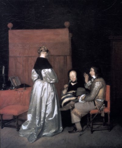 „Upomnienie ojcowskie”, 1654-1655 autorstwa Gerard Terborch II