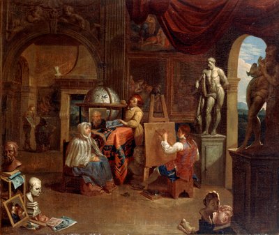 Scena pracowni artystycznej, 1680-1720. autorstwa Gerard Thomas