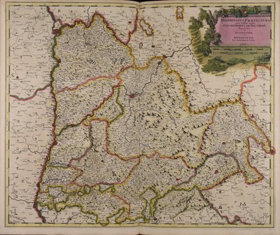 Delphinatus praefectura quae Gallis audit government of Daufhiné bipartitus in superiorem et inferiorem autorstwa Gerard Valck