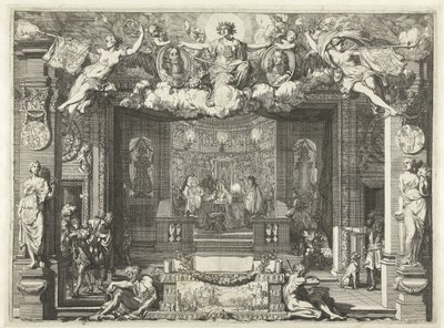 Alegoria Traktatu Westminsterskiego Alegoria Pokoju między Anglią a Niderlandami, 1674 autorstwa Gerard de Lairesse