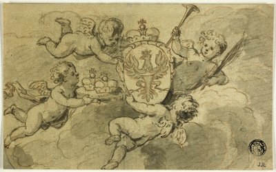 Putti i herb autorstwa Gerard de Lairesse