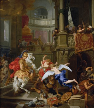 Wypędzenie Heliodora ze Świątyni, 1674 autorstwa Gerard de Lairesse