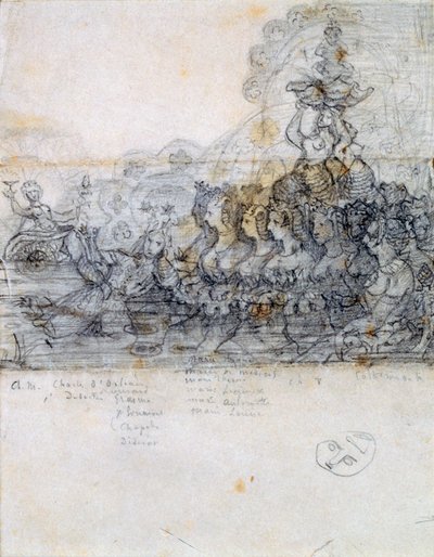„Zgromadzenie polityczne dla Katarzyny Medycejskiej”, 1854-1855 autorstwa Gerard de Nerval