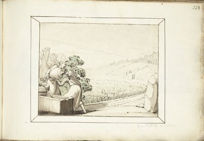 Rebecca i Eliezer przy studni autorstwa Gerard ter Borch (I) (possibly)