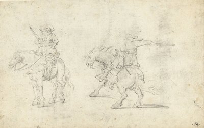 Dwóch żołnierzy na koniach autorstwa Gerard ter Borch (II) (possibly)