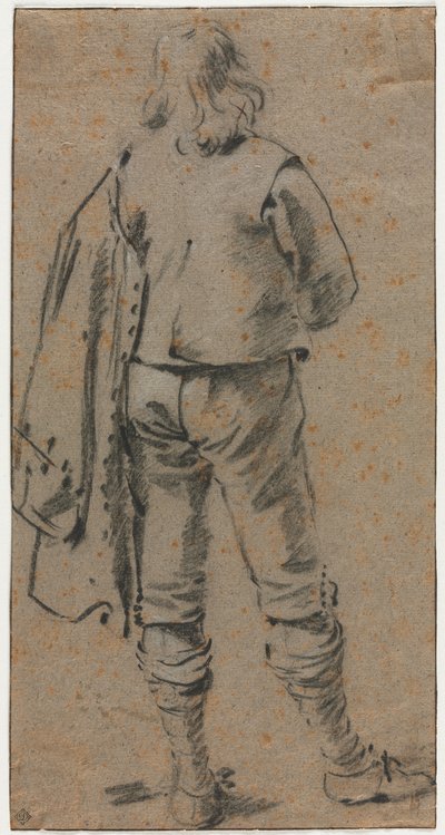Stojący mężczyzna widziany z tyłu autorstwa Gerard ter Borch