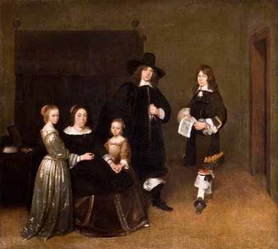 Portret rodziny, 1656 autorstwa Gerard ter Borch