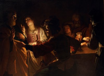 Odmowa św. Piotra autorstwa Gerard van Honthorst
