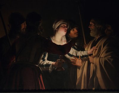 Zaparcie się świętego Piotra autorstwa Gerard van Honthorst