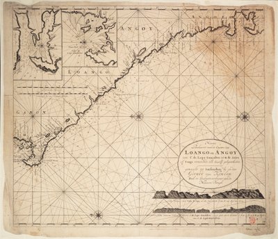 Mapa Zatoki Gwinejskiej, Afryka, początek XVIII wieku (rycina) autorstwa Gerard van Keulen