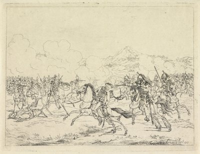 Śmierć Fryderyka Wilhelma z Brunswijk, 1815 autorstwa Gerardus Emaus de Micault