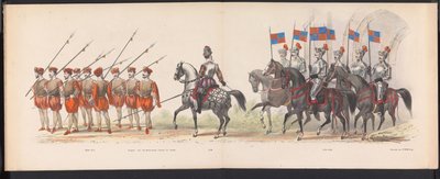 Maskarada studentów z Leiden, 1870 (tablica 18) Procesja w kostiumach zorganizowana przez członków korpusu studenckiego Leiden w dniu 7 czerwca 1870 r., z okazji 295. rocznicy Leidsche Hoogeschool, przedstawiająca wizytę w Lejdzie w autorstwa Gerardus Johannes Bos