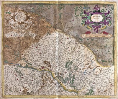 Alzacja, Francja (grawerowanie autorstwa Gerardus Mercator