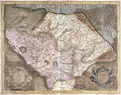 Ankona i Spoleto, Włochy (Grawerowanie autorstwa Gerardus Mercator