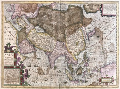 Azja (grawerowanie autorstwa Gerardus Mercator