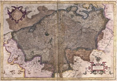 Belgia (grawerowanie autorstwa Gerardus Mercator