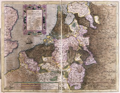 Belgia (grawerowanie autorstwa Gerardus Mercator