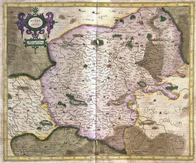 Bourges (dolina Loary), Francja (rycina autorstwa Gerardus Mercator