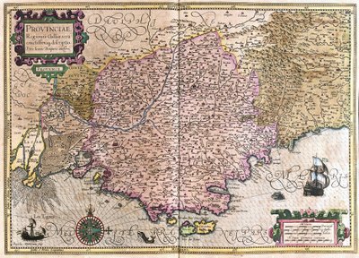 Francja (grawerowanie autorstwa Gerardus Mercator