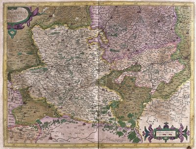 Hainaut, Namur, Belgia (Grawerowanie autorstwa Gerardus Mercator