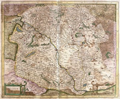 Węgry (grawerowanie autorstwa Gerardus Mercator