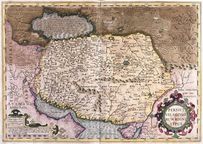 Irak i Afganistan (grawerowanie autorstwa Gerardus Mercator
