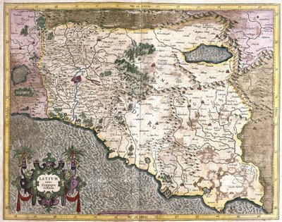 Lazio, Włochy (grawerowanie autorstwa Gerardus Mercator