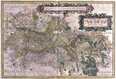Liege, Belgia (grawerowanie autorstwa Gerardus Mercator